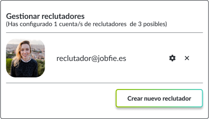 Funcionalidad para gestionar múltiples reclutadores