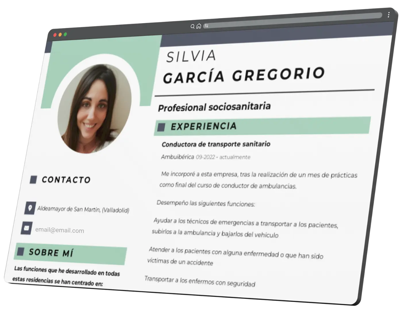 Ilustración de una página de empleo de Jobfie en un dispositivo