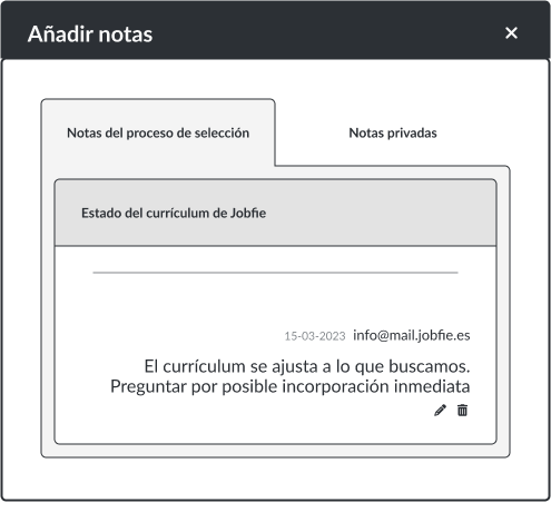 Sistema de notas internas del candidato